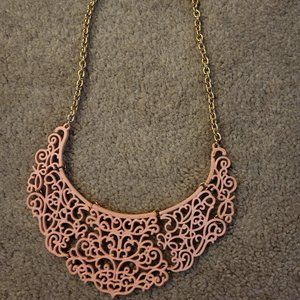 Pink and Gold Ornamental Necklace